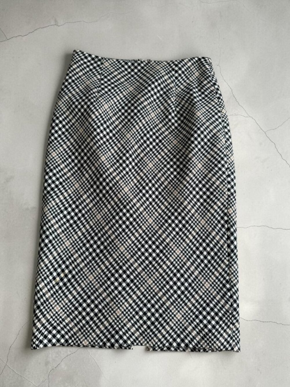 White House Black Market Gray Plaid High Waist Skirt Size 00